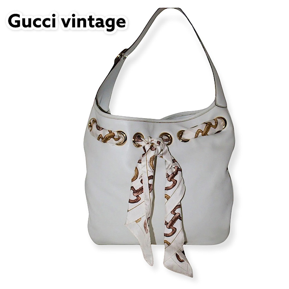 Gucci Positano Scarf white Tote bag